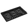 36-inch Built-in Gas Cooktop with EZ-2-Lift™ Hinged Cast-Iron Grates (WCGK5036PB) image 3