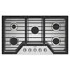 36-inch Built-in Gas Cooktop with EZ-2-Lift™ Hinged Cast-Iron Grates (WCGK7036PS) image 1