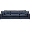 Comfy Fabric 3 pc Sectional (187Navy-S119) image 4