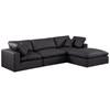 Comfy Leather Look 4 pc Sectional (188Black-Sec4A) image 1
