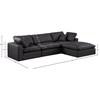Comfy Leather Look 4 pc Sectional (188Black-Sec4A) image 15