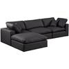 Comfy Leather Look 4 pc Sectional (188Black-Sec4A) image 2