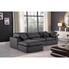 Comfy Leather Look 4 pc Sectional (188Black-Sec4A) image 4