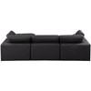 Comfy Leather Look 4 pc Sectional (188Black-Sec4A) image 5