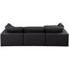Comfy Leather Look 4 pc Sectional (188Black-Sec4A) image 6