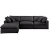 Comfy Leather Look 4 pc Sectional (188Black-Sec4A) image 7