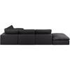 Comfy Leather Look 6 pc Sectional (188Black-Sec6E) image 3