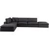 Comfy Leather Look 6 pc Sectional (188Black-Sec6E) image 4