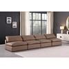 Comfy Leather Look 4 pc Sectional (188Brown-S156) image 2