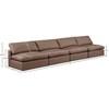 Comfy Leather Look 4 pc Sectional (188Brown-S156) image 9