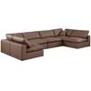 Comfy Leather Look 6 pc Sectional (188Brown-Sec6D) image 1