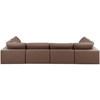 Comfy Leather Look 6 pc Sectional (188Brown-Sec6D) image 3