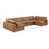 Comfy Leather Look 6 pc Sectional (188Cognac-Sec6D) image 10