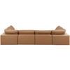 Comfy Leather Look 6 pc Sectional (188Cognac-Sec6D) image 3