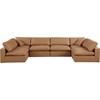Comfy Leather Look 6 pc Sectional (188Cognac-Sec6D) image 4