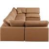 Comfy Leather Look 6 pc Sectional (188Cognac-Sec6D) image 5