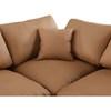 Comfy Leather Look 6 pc Sectional (188Cognac-Sec6D) image 7