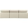 Comfy Leather Look 3 pc Sectional (188Cream-S117) image 3