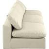 Comfy Leather Look 3 pc Sectional (188Cream-S117) image 5