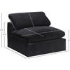 Comfy Stationary Fabric Chair (189Black-Armless) image 10
