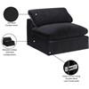 Comfy Stationary Fabric Chair (189Black-Armless) image 11