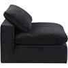 Comfy Stationary Fabric Chair (189Black-Armless) image 3
