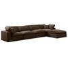 Comfy Fabric 5 pc Sectional (189Brown-Sec5A) image 1