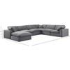 Comfy Fabric 7 pc Sectional (189Grey-Sec7A) image 10