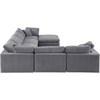 Comfy Fabric 7 pc Sectional (189Grey-Sec7A) image 5