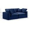 Comfy Fabric 2 pc Sectional (189Navy-S80) image 10