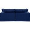 Comfy Fabric 2 pc Sectional (189Navy-S80) image 3