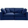 Comfy Fabric 2 pc Sectional (189Navy-S80) image 4