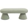 Drum Mint Faux Shearling Teddy Fabric Upholstered Bench image 3