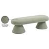 Drum Mint Faux Shearling Teddy Fabric Upholstered Bench image 6