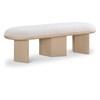 Wilshire Cream Boucle Fabric Upholstered Bench image 1