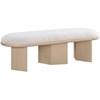 Wilshire Cream Boucle Fabric Upholstered Bench image 3