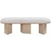 Wilshire Cream Boucle Fabric Upholstered Bench image 4