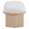 Wilshire Cream Boucle Fabric Upholstered Bench image 5