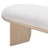 Wilshire Cream Boucle Fabric Upholstered Bench image 6