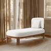 Maybourne Cream Boucle Fabric Upholstered Chaise Lounge image 2