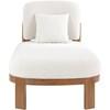 Maybourne Cream Boucle Fabric Upholstered Chaise Lounge image 5