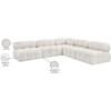Ames Fabric 5 pc Sectional (611Cream-Sec5C) image 12