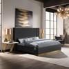 Halton Queen Upholstered Platform Bed (HaltonBlack-Q) image 2