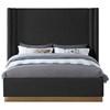 Halton Queen Upholstered Platform Bed (HaltonBlack-Q) image 3