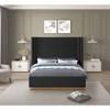 Halton Queen Upholstered Platform Bed (HaltonBlack-Q) image 4