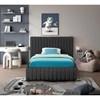 Nash Twin Upholstered Panel Bed (NashBlack-T) image 4