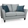 Stationary Fabric Loveseat (2342-L Loveseat - Connect Turquoise) image 2