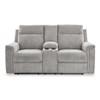 Barnsana Power Reclining Fabric Loveseat with Console (3320196C) image 3
