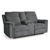 Barnsana Power Reclining Fabric Loveseat with Console (3320296C) image 1