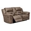 Stoneland Reclining Leather Look Loveseat with Console (3990594C) image 2
